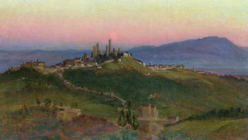 View of San Gimignano van Edith Ridley Corbet