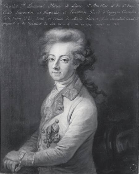 Portrait of Marshal Charles-Joseph (1735-1814) Prince de Ligne van Edmond Leclerq
