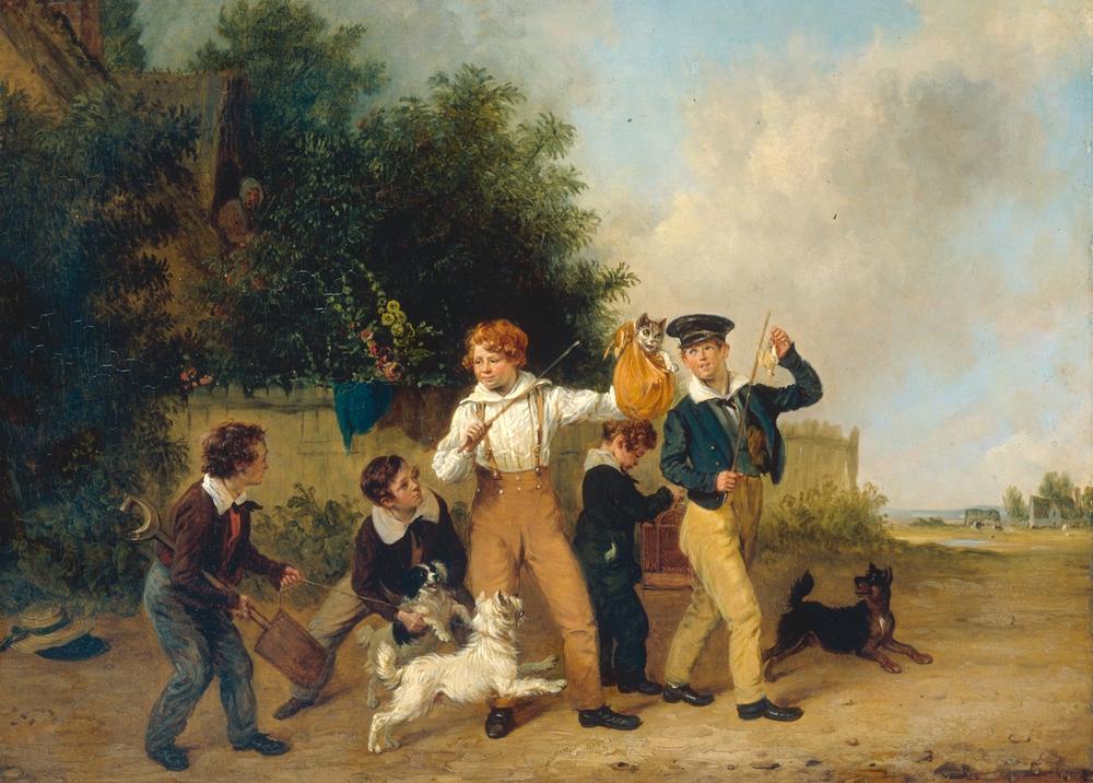 Boys with their Pets van Edmund Bristow