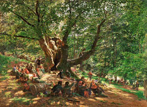 Robin Hood And His Merry Men In Sherwood Forest van Edmund George Warren