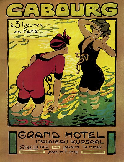 Poster advertising the Grand Hotel, Cabourg van Edouard Bernard