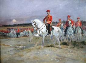 Tsarevich Nicolas (1894-1917) Reviewing the Troops