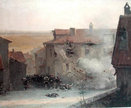 A War-torn Village van Edouard Detaille