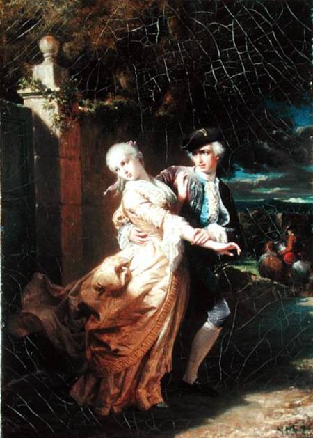 Lovelace's Kidnapping of Clarissa Harlowe van Edouard Louis Dubufe