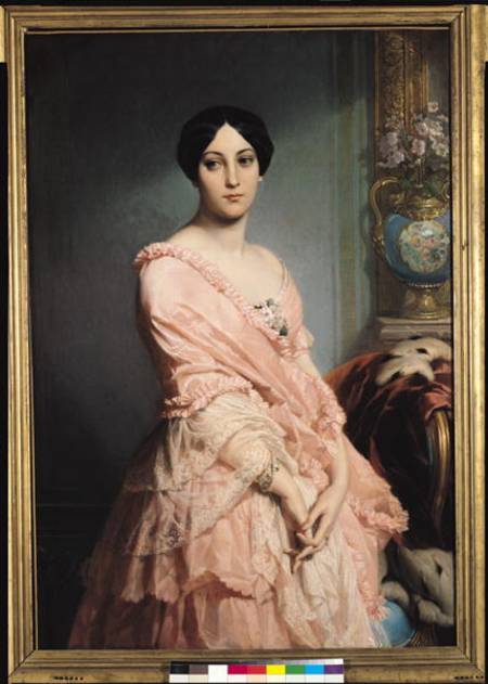 Portrait of Madame F van Edouard Louis Dubufe