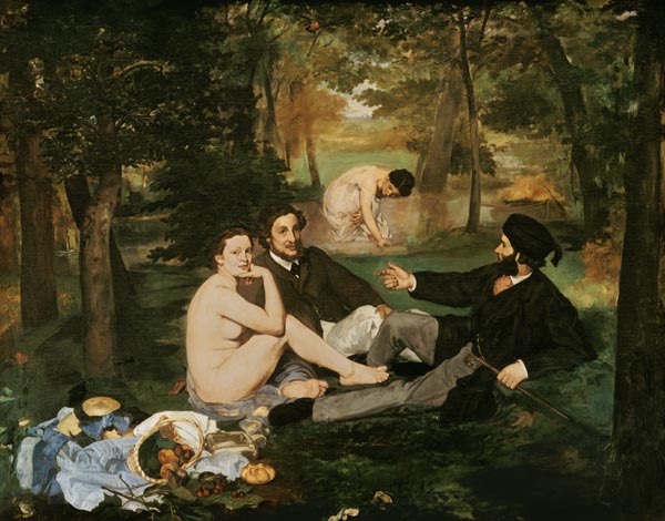 Middagmaaltijd op het gras van Edouard Manet