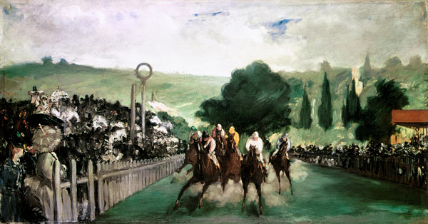 Pferderennen in Longchamps. van Edouard Manet
