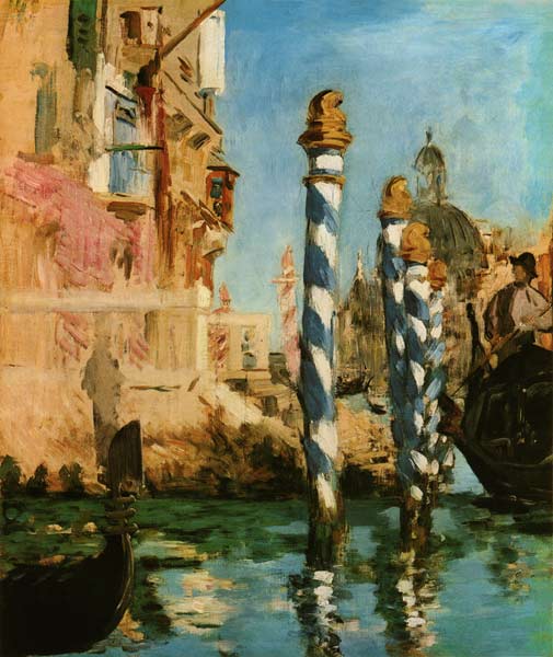 Canale Grande in Venedig van Edouard Manet