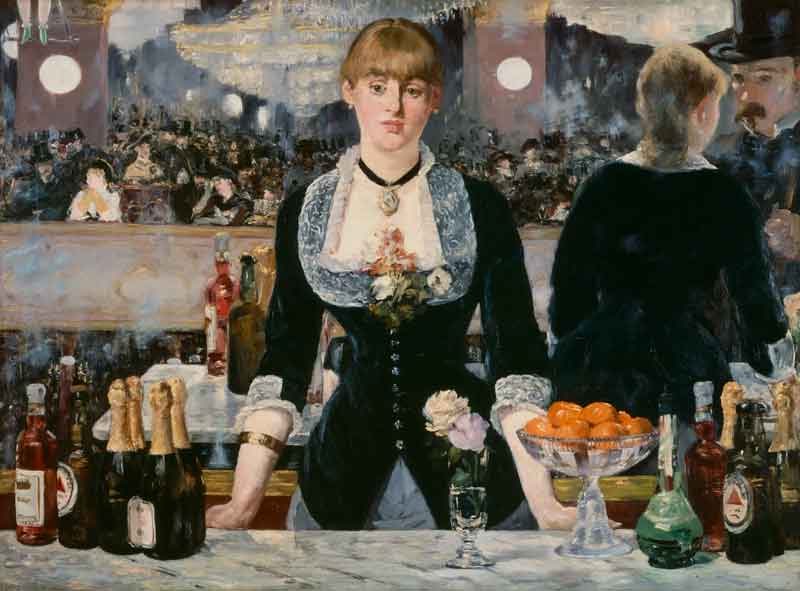 Bar in den Folies Bergeres. van Edouard Manet