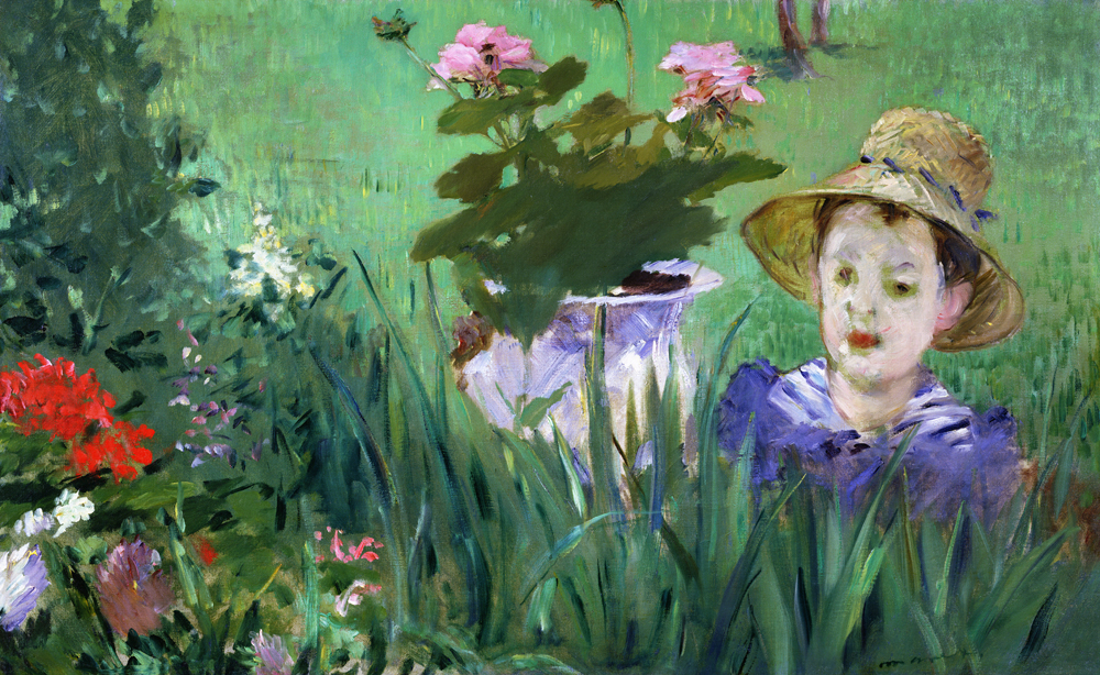 Boy in Flowers (Jacques Hoschedé) van Edouard Manet
