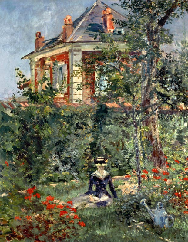 Marguerite in de tuin van Bellevue van Edouard Manet