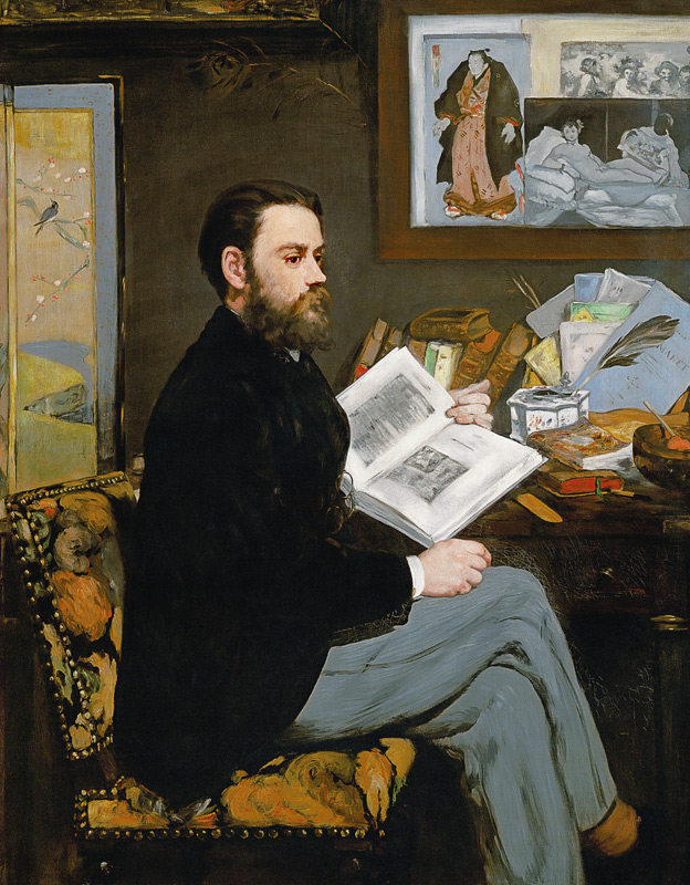 Portrait of Emile Zola (1840-1902) van Edouard Manet