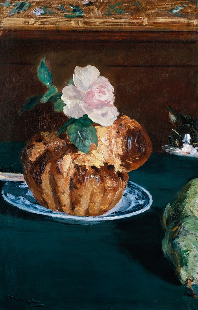 Stillleben mit Brioche van Edouard Manet