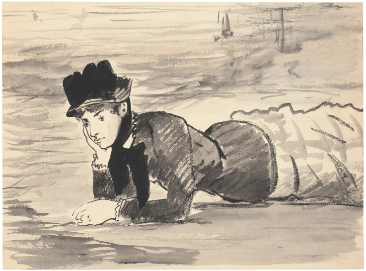 Woman Lying on the Beach. Annabel Lee van Edouard Manet