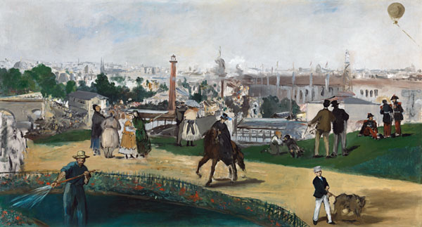 A View of the 1867 Exposition Universelle in Paris (Vue de L’Exposition Universelle de 1867) van Edouard Manet