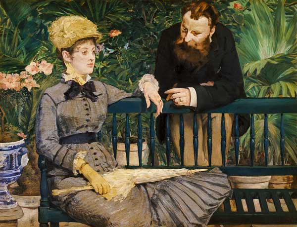 Das Ehepaar Guillemet im Gewächshaus. van Edouard Manet