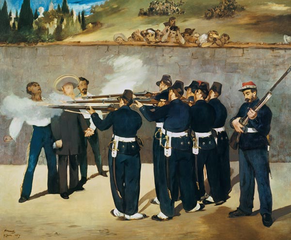 Die Erschießung Kaiser Maximilians von Mexico van Edouard Manet