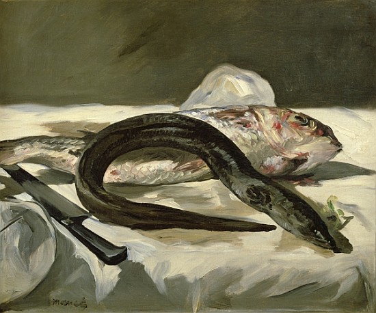 Eel and Red Mullet van Edouard Manet