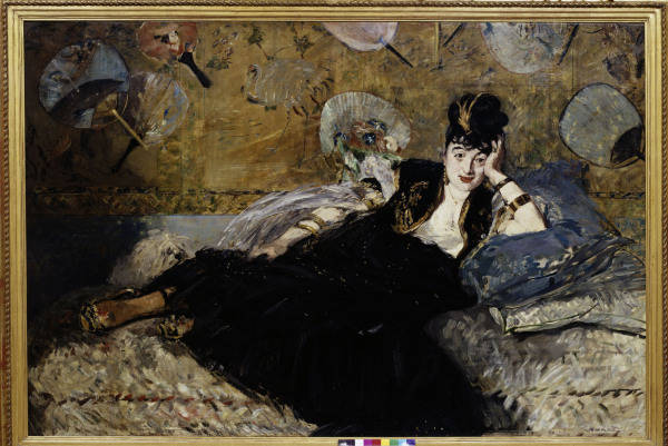 E.Manet, Die Dame mit den Faechern van Edouard Manet