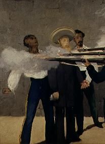 Die Erschiessung Kaiser Maximilians von Mexico. Detail: Der Kaiser van Edouard Manet