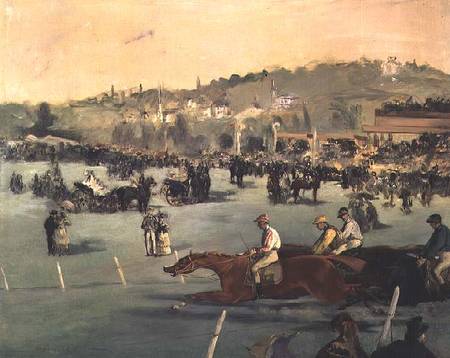 Horse Racing van Edouard Manet