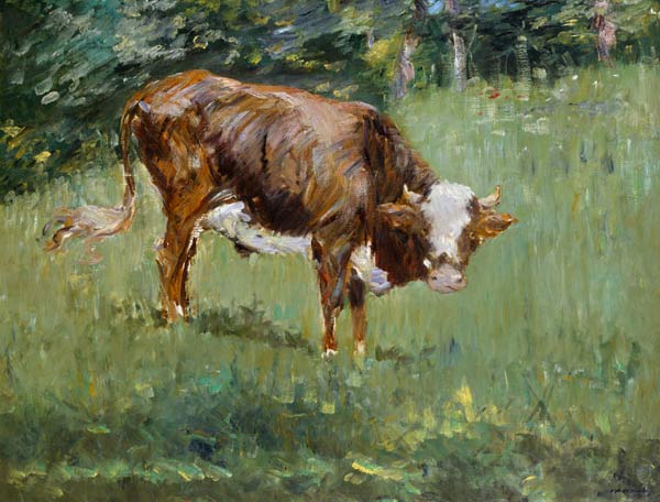 Young Bull in a Meadow van Edouard Manet