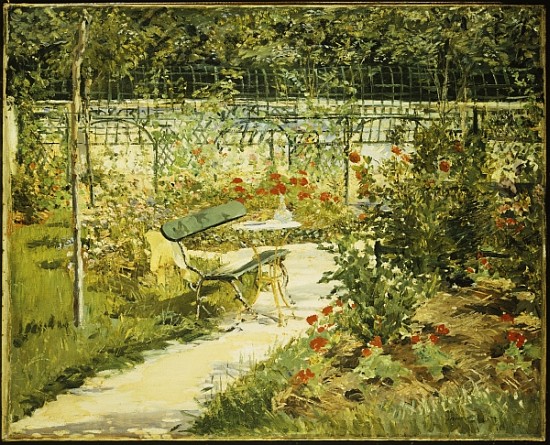 The Bench, The Garden at Versailles van Edouard Manet