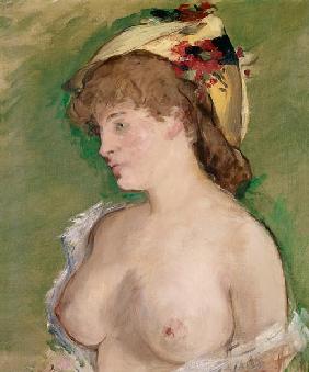 Manet/Blonde mit entbloessten Bruesten/1878