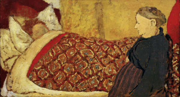 Das Wiegenlied: Marie Roussel im Bett, van Edouard Vuillard