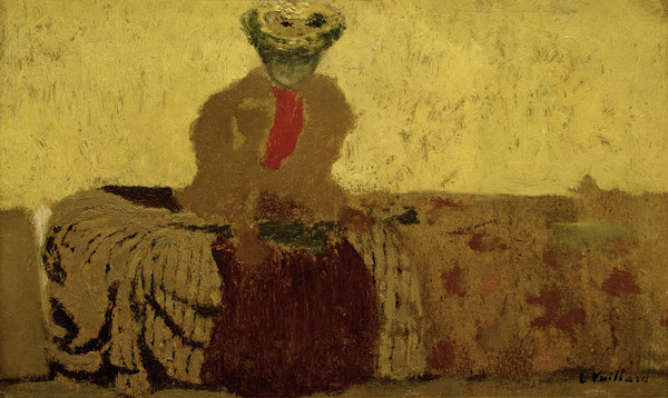 Femme a la cravate rouge (Frau mit van Edouard Vuillard