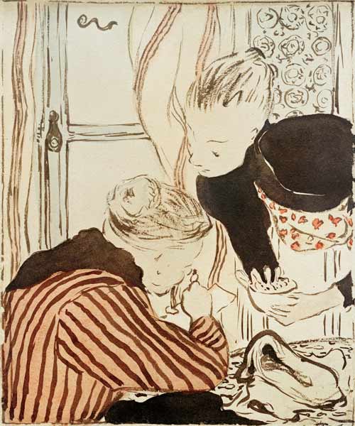 Madame Vuillard et une jeune fille van Edouard Vuillard