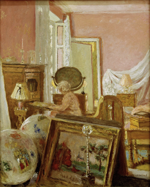 Madame Hessel dans la chambre aux van Edouard Vuillard