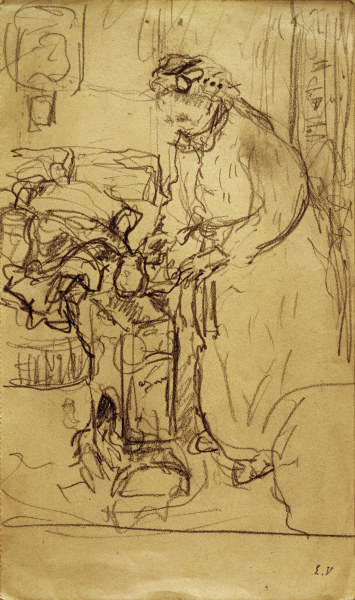 Madame Vuillard devant un poele a van Edouard Vuillard