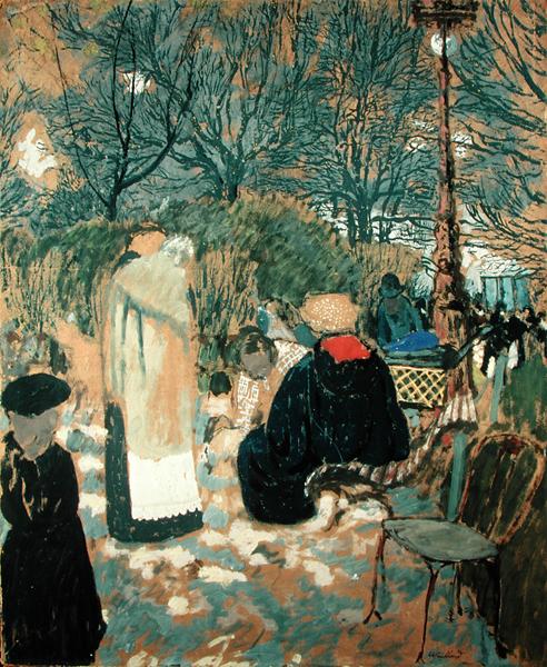 Park Scene (oil on canvas)  van Edouard Vuillard