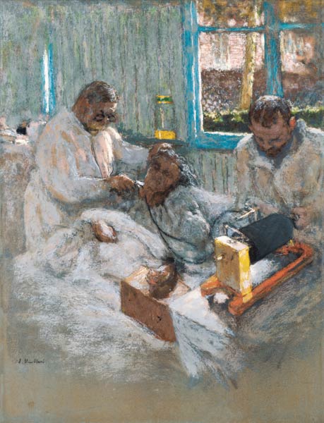 The Cardiologist Henri Vaquez (1860-1936) and his Assistant, Doctor Parvu, at la Pitie, c.1918-21 (p van Edouard Vuillard