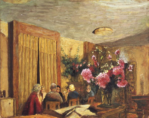 The Card Party, c.1923 (distemper on panel)  van Edouard Vuillard