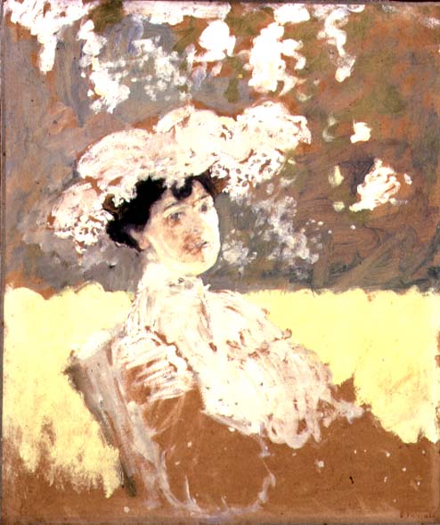 Woman with a Hat, 1901 (oil on board)  van Edouard Vuillard