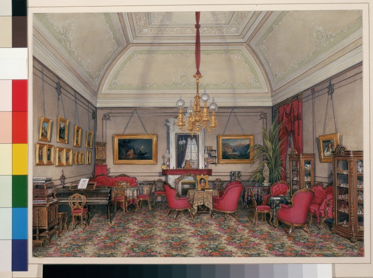 Interiors of the Winter Palace. The Fifth Reserved Apartment. The Drawing-Room of Grand Princess Mar van Eduard Hau