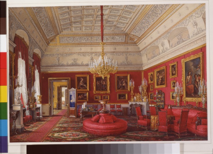 Interiors of the Winter Palace. The First Reserved Apartment. The Large Study of Grand Princess Mari van Eduard Hau