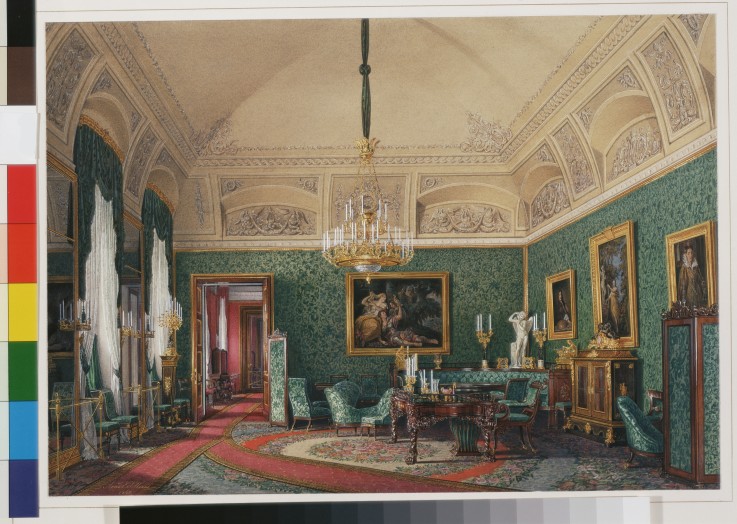 Interiors of the Winter Palace. The First Reserved Apartment. The Small Study of Grand Princess Mari van Eduard Hau
