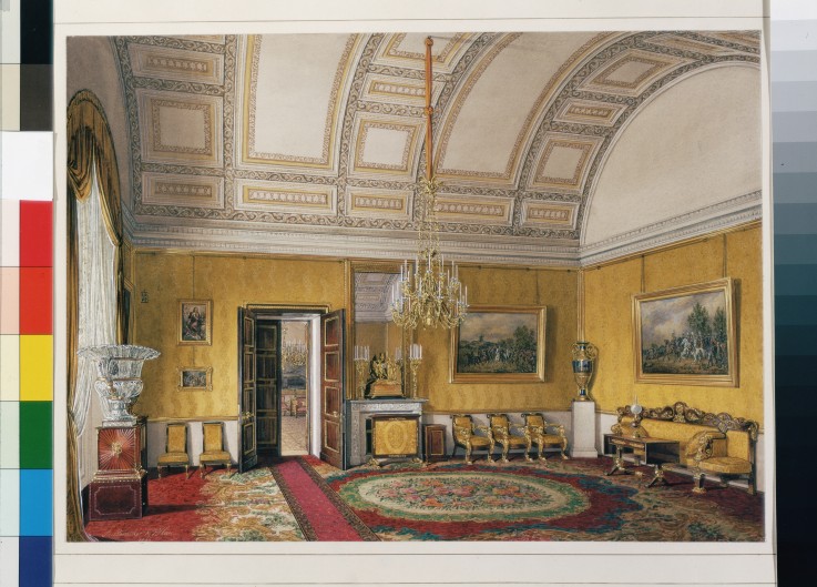 Interiors of the Winter Palace. The First Reserved Apartment. The Yellow Salon of Grand Princess Mar van Eduard Hau