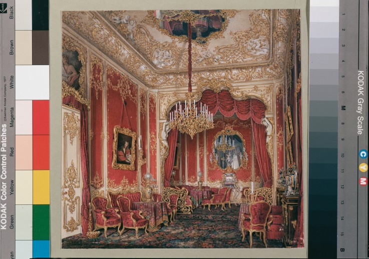 Interiors of the Winter Palace. The Boudoir of Empress Maria Alexandrovna van Eduard Hau