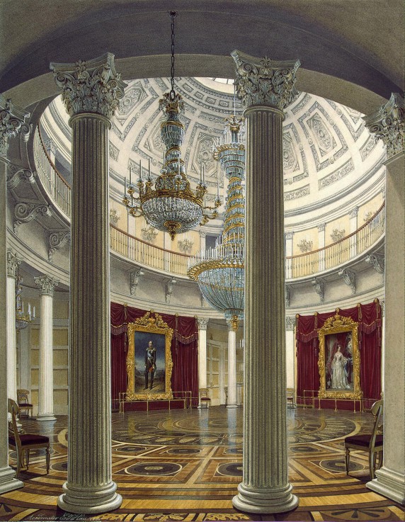 The Rotunda of the Winter palace in St. Petersburg van Eduard Hau