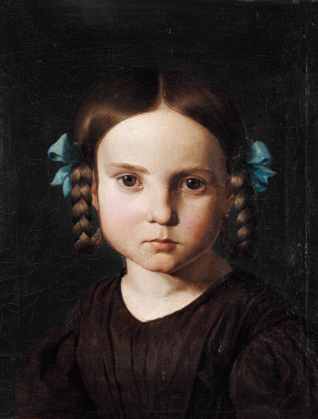 Bildnis der Karoline von Steinle als Kind. van Eduard Jakob von Steinle