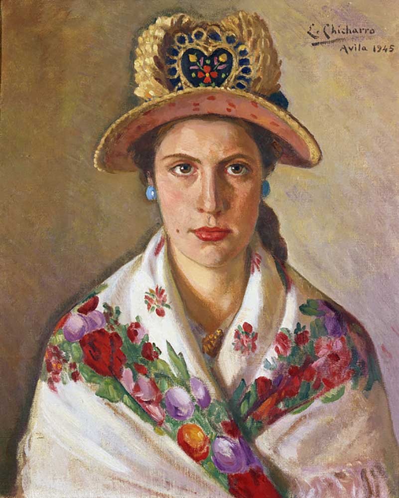 Woman from Avila van Eduardo Chicharro y Agüera