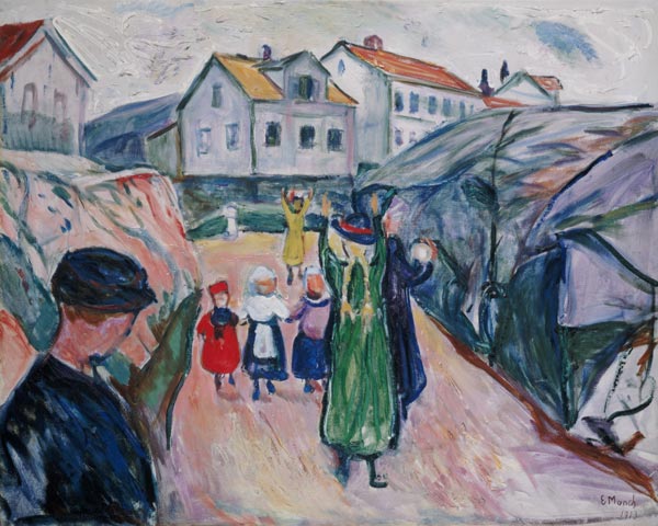 Village street Kragerö van Edvard Munch