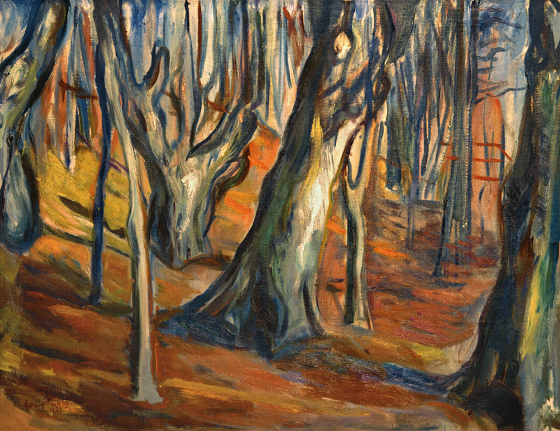 Autumn (Old trees, Ekely) van Edvard Munch