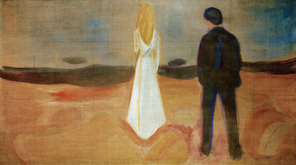 Sommernacht van Edvard Munch