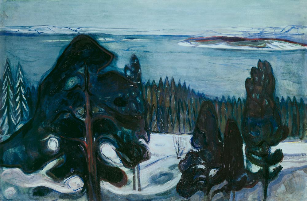 Winter Night van Edvard Munch