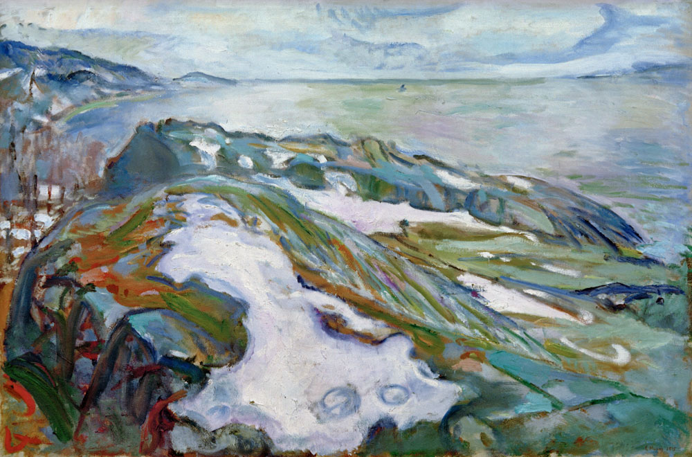 Winter landscape van Edvard Munch